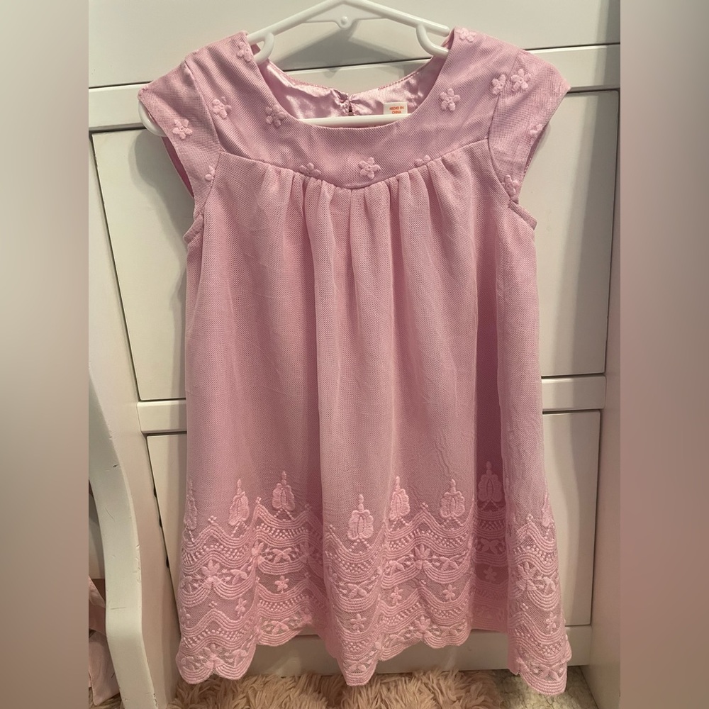 Cat & Jack Girls Pink Dress – Size 2T – Embroidered Details